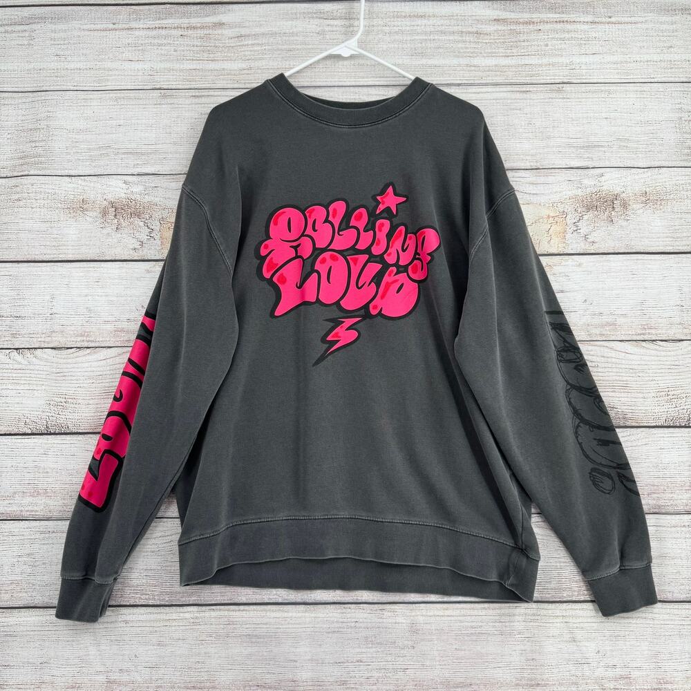Rolling Loud Graffiti Art Crewneck Sweatshirt‎ Adult XL Gray Pink Sleeve Art